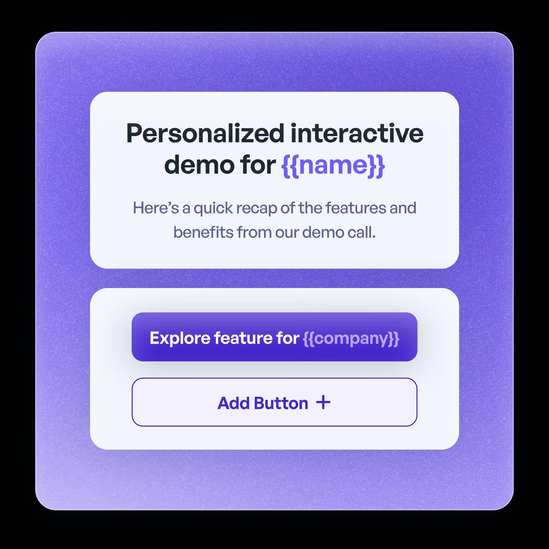 Create personalized demos with variables