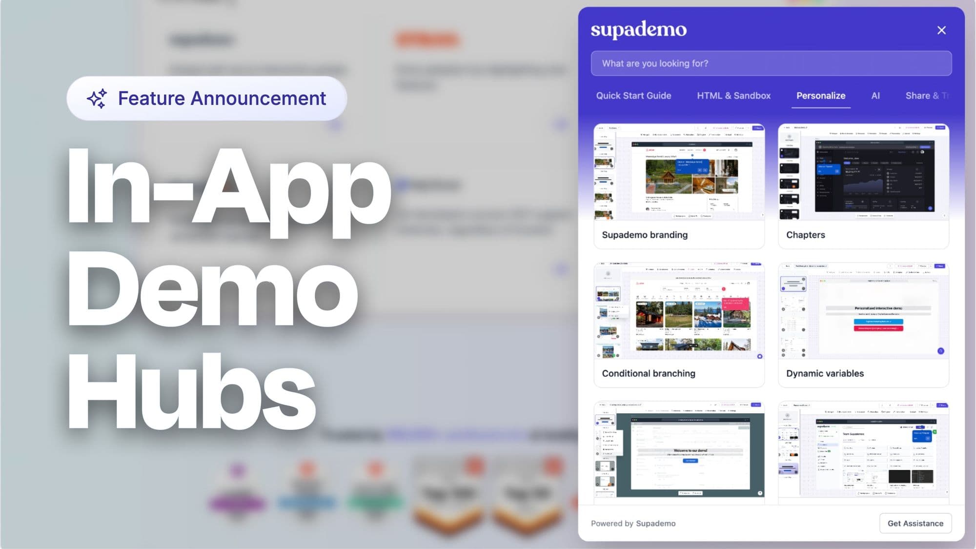 New on Supademo: Demo Hubs that Scale In-App Guidance