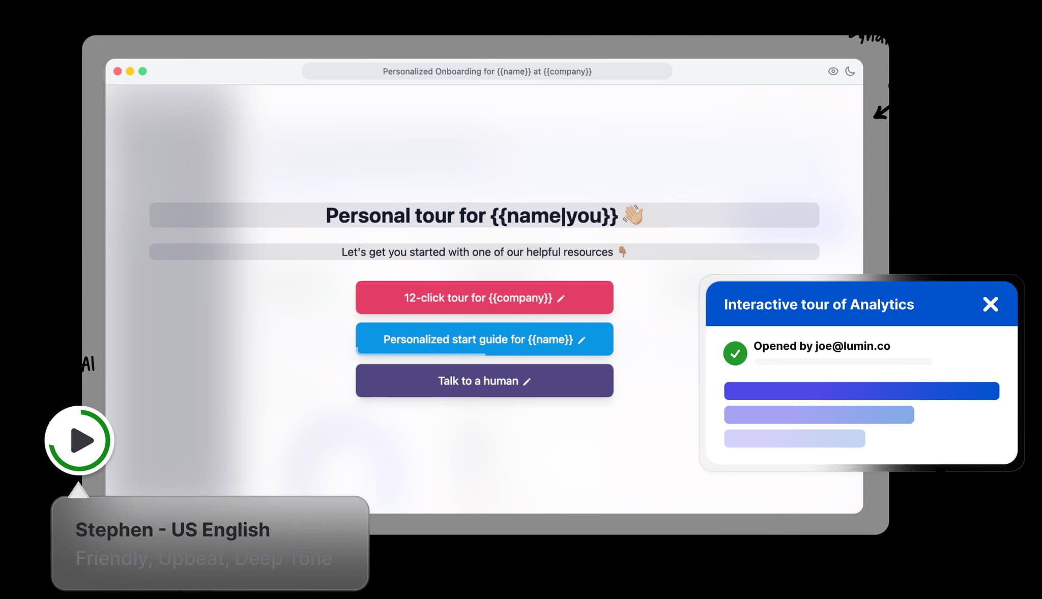 Track exactly how prospects engage with your demo