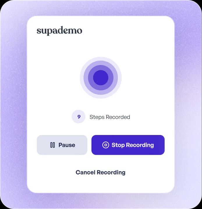 Build product tours from screen recordings, not cloned environments