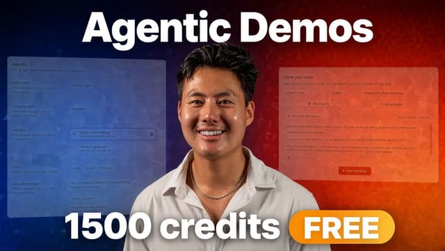 Supademo August 2026 product update header: Agentic Demos with 1,500 free credits